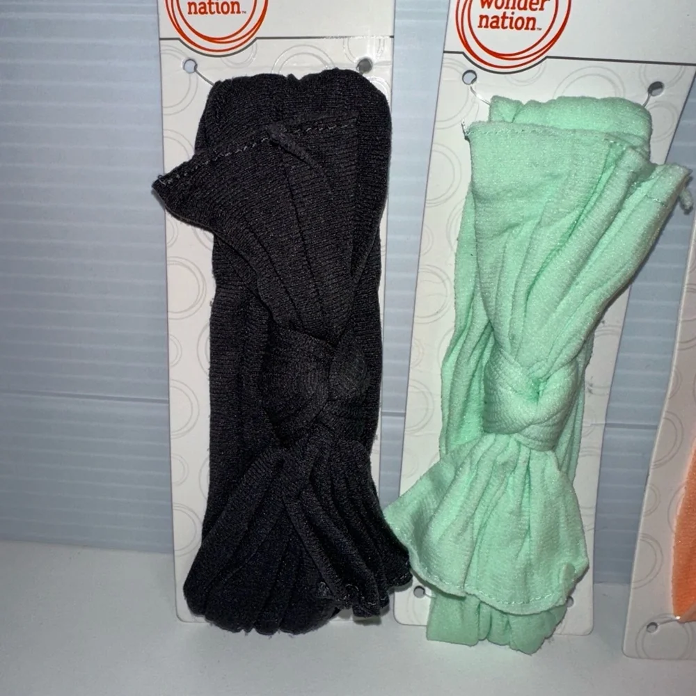 Lot of 4 Baby Girls Wonder Nation Headwrap One Size Multi-Color NEW NWT